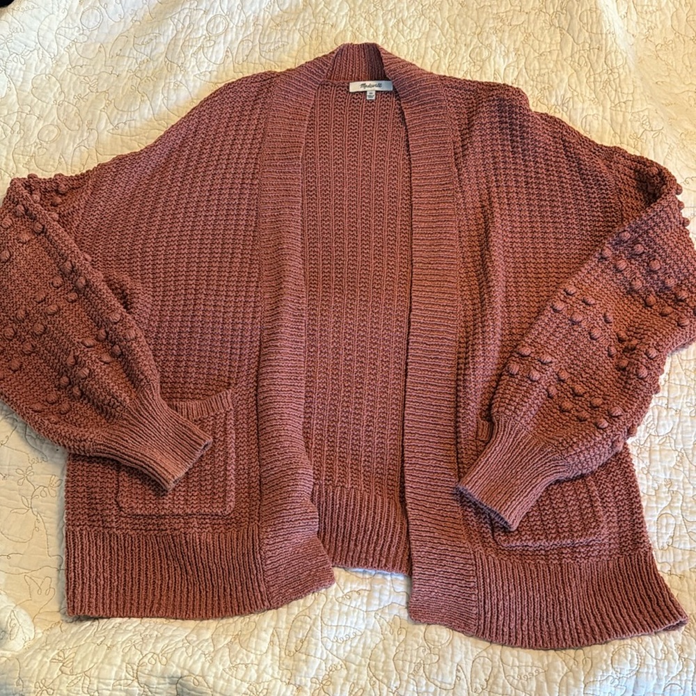 Mauve Madewell Bubble Sleeve Sweater